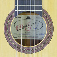 Dario Garcia classical guitar spruce, pau ferro, scale 65 cm, year 2021, rosette, label