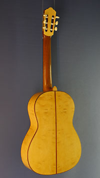 Matthias Hartig - Matteo Guitars, classical guitar made of cedar and maple in 2019, scale 65 cm, back view