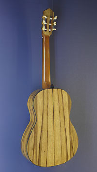 Matthias Hartig - Matteo Guitars, classical guitar made of spruce and black limba in 2019, scale 65 cm, back view